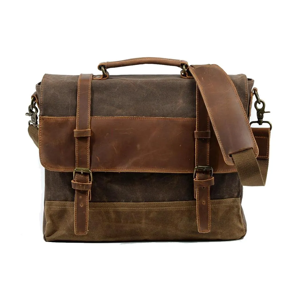 Gewachste Canvas Messenger-Tasche | WINNIPEG