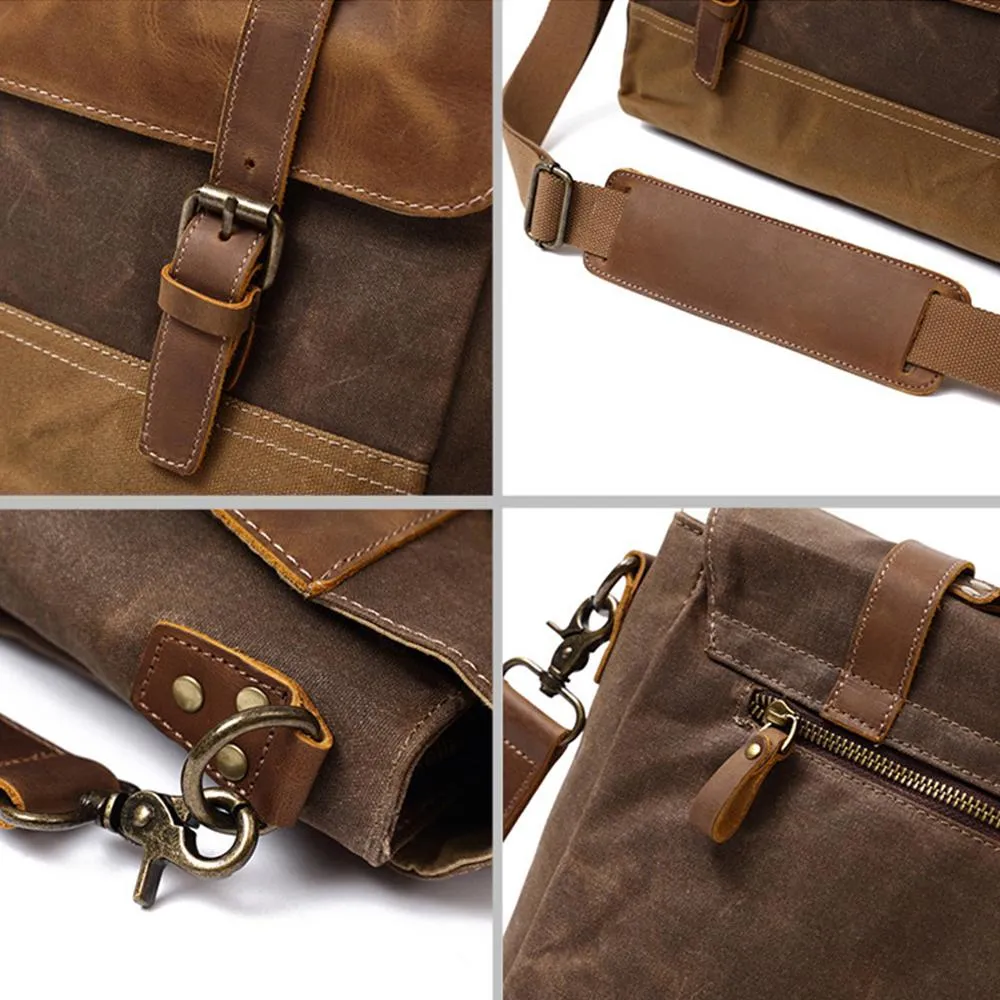 Gewachste Canvas Messenger-Tasche | WINNIPEG