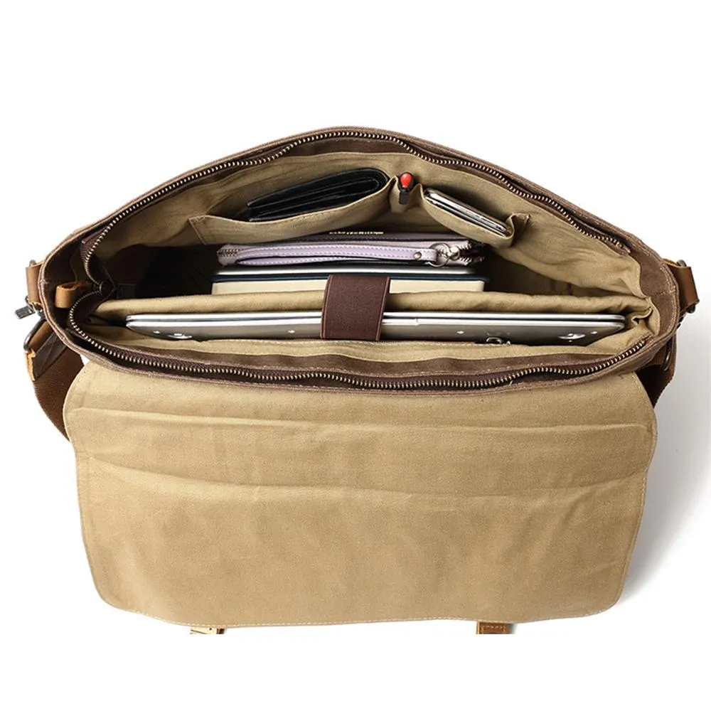 Gewachste Canvas Messenger-Tasche | WINNIPEG