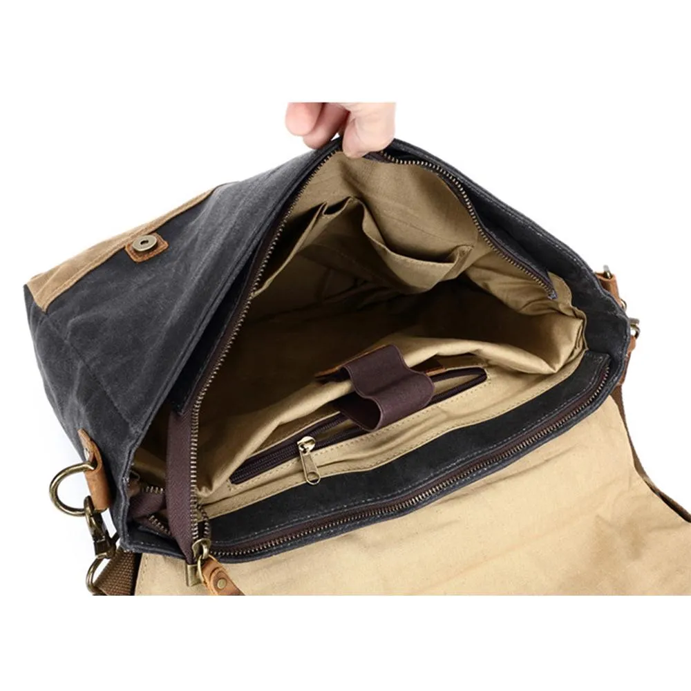 Gewachste Canvas Messenger-Tasche | WINNIPEG