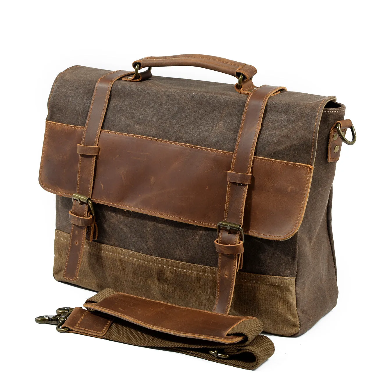 Gewachste Canvas Messenger-Tasche | WINNIPEG