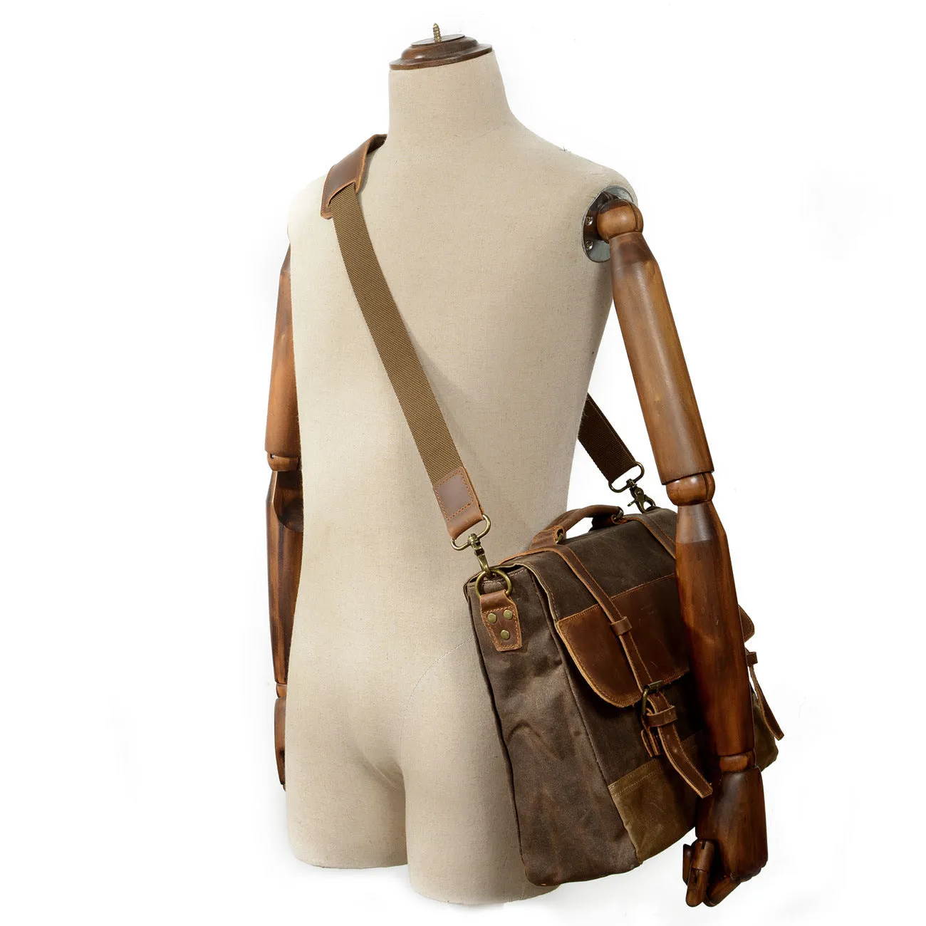 Gewachste Canvas Messenger-Tasche | WINNIPEG