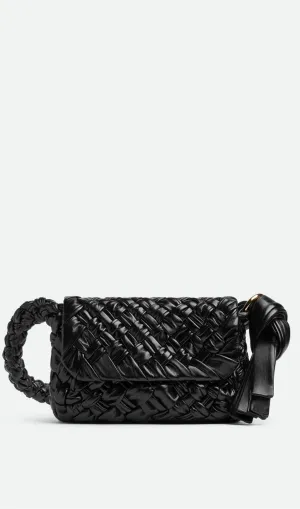 Giana Weave Shoulder Bag - Black