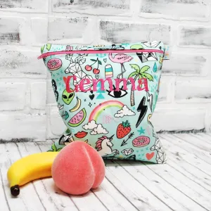 Girl's Doodle Personalized Reusable Bag