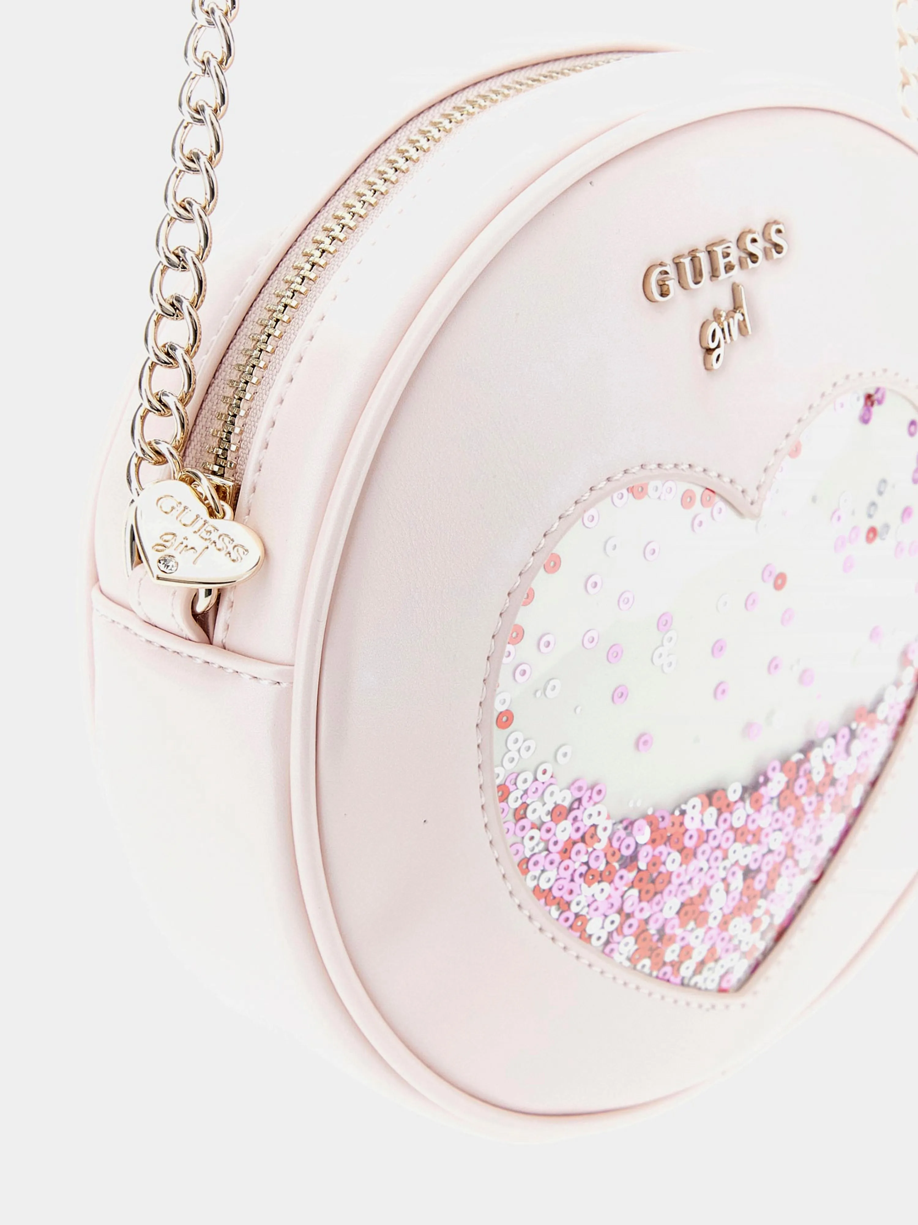 Girls Heart Circle Bag in Pink