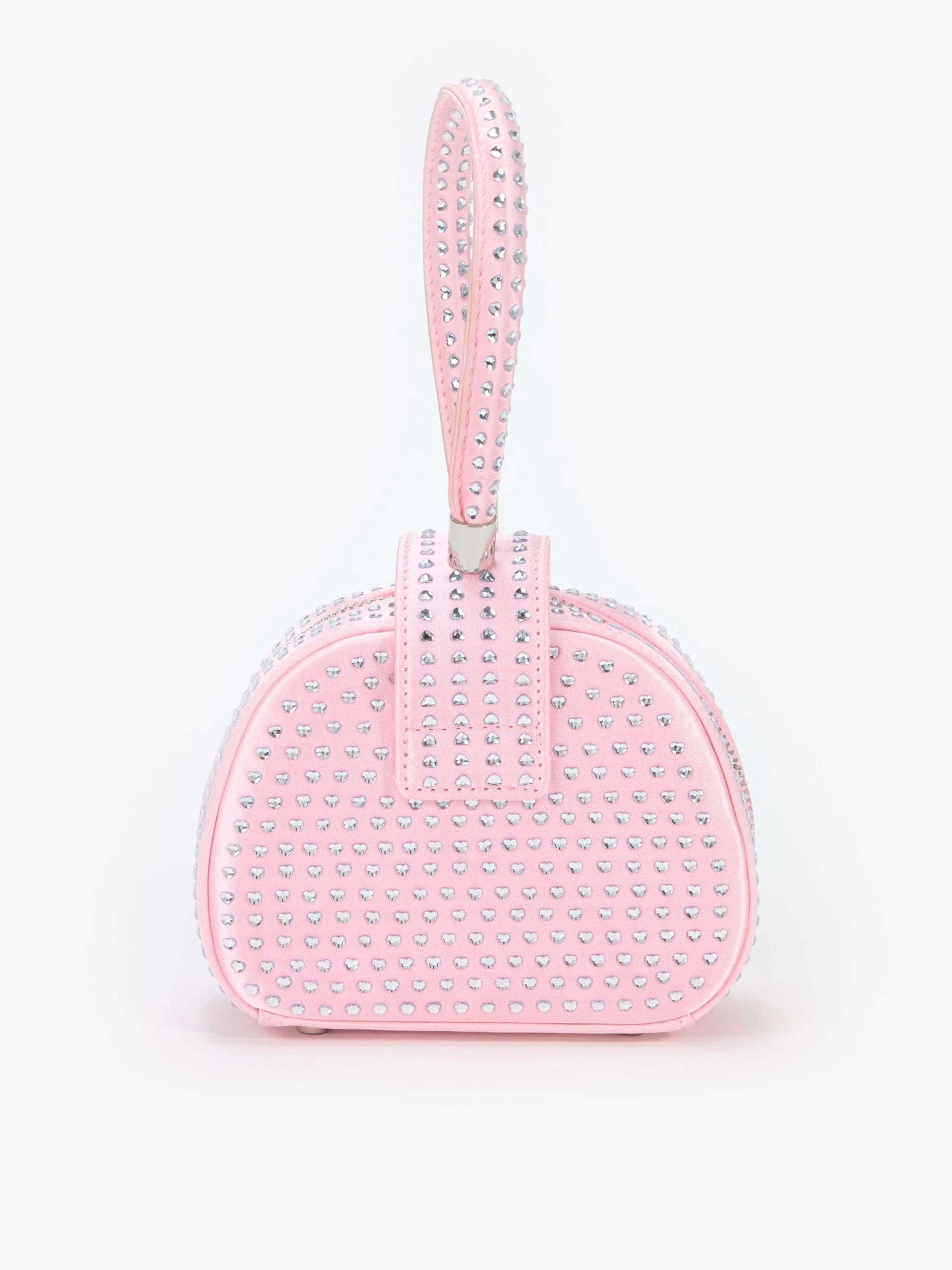Girls Heart Rhinestone Bag in Pink (15cm)