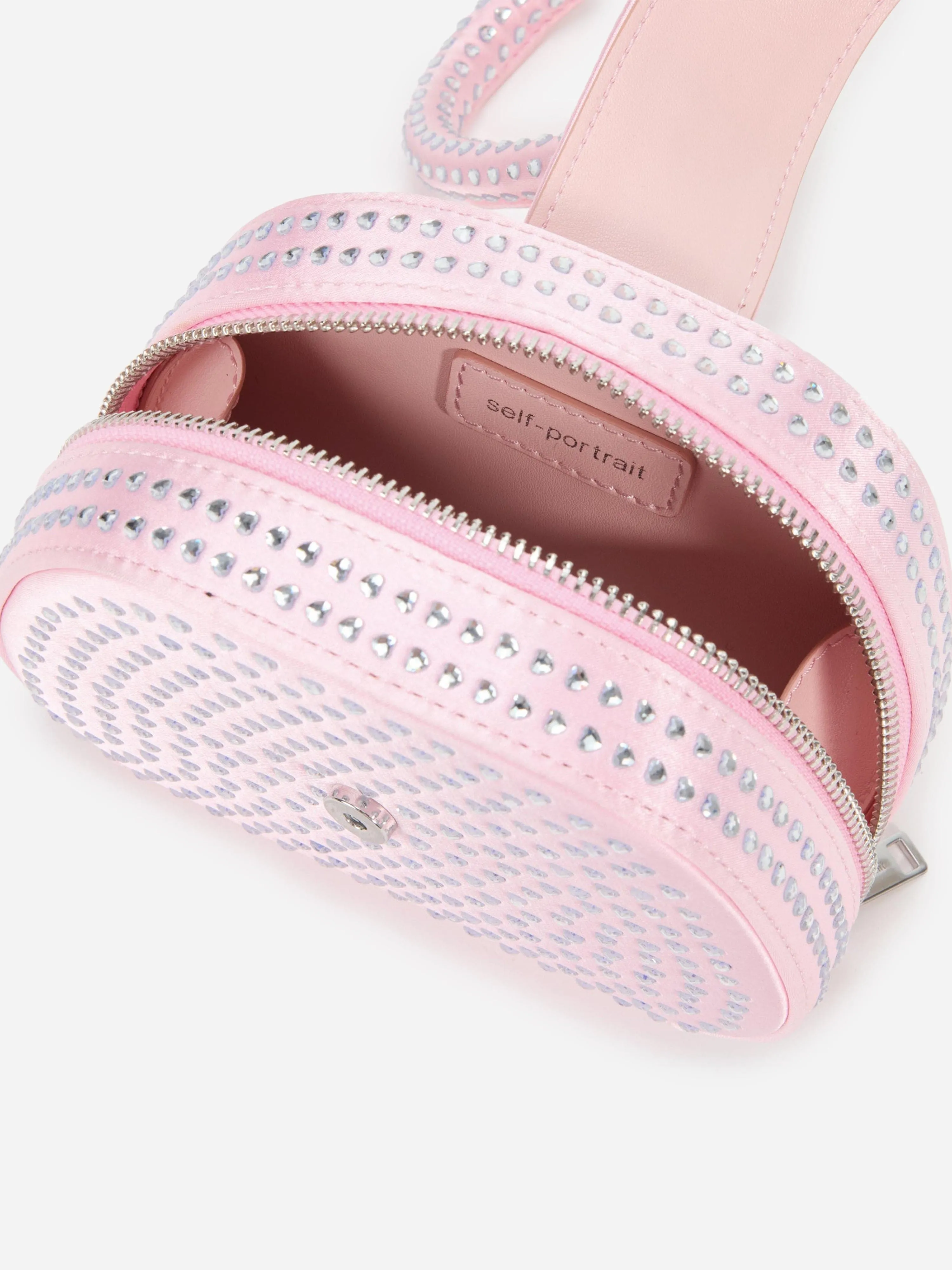 Girls Heart Rhinestone Bag in Pink (15cm)