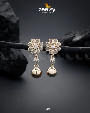 GLOSSY FLOWER EARRING