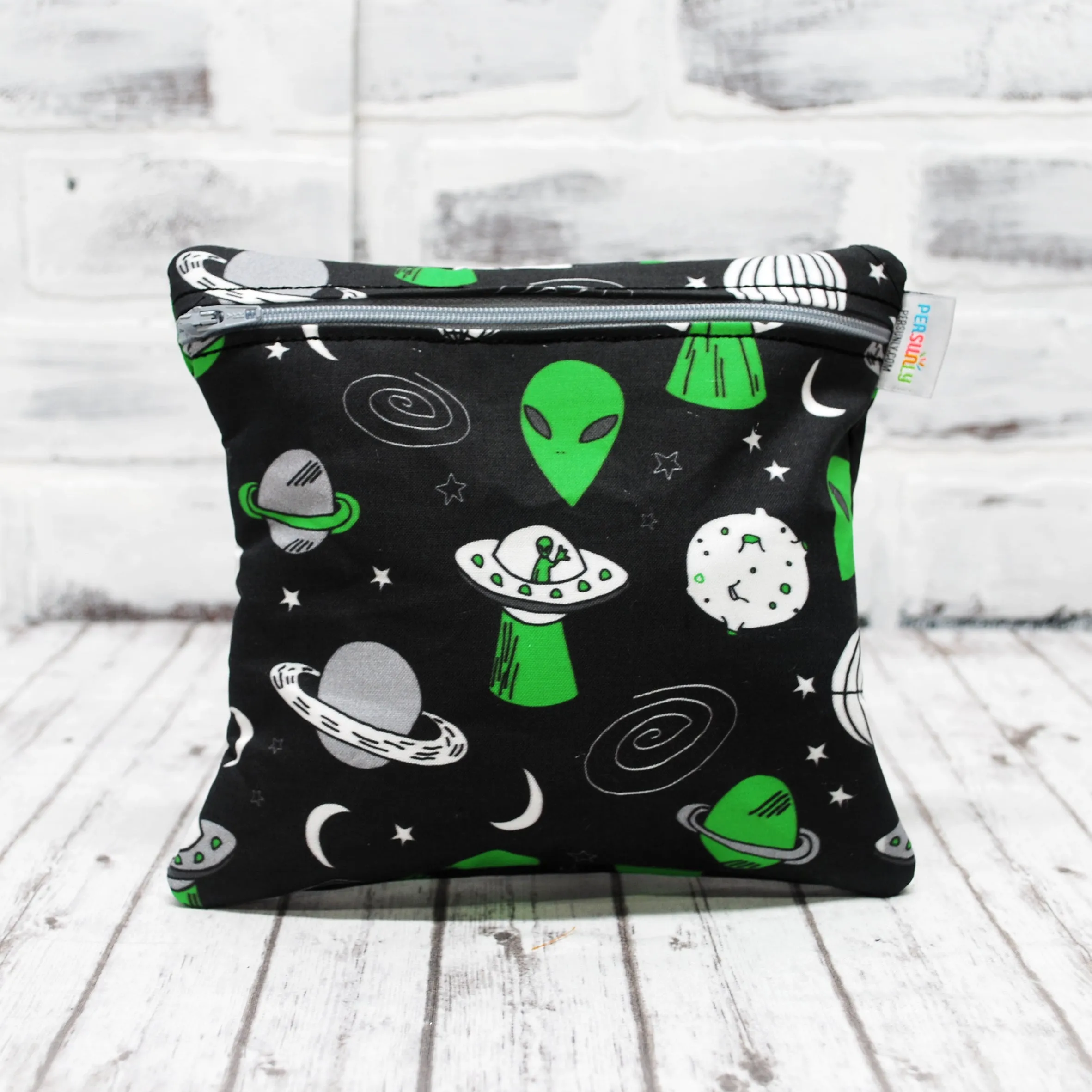 Glow Space Aliens Personalized Reusable Food Bag