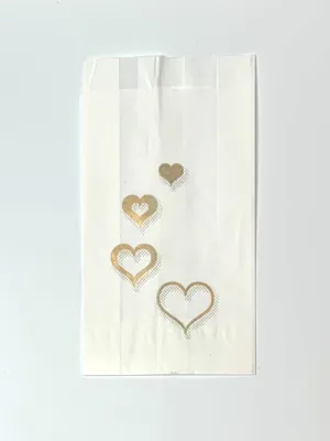Greaseproof cake abgs 50pk - Gold Hearts