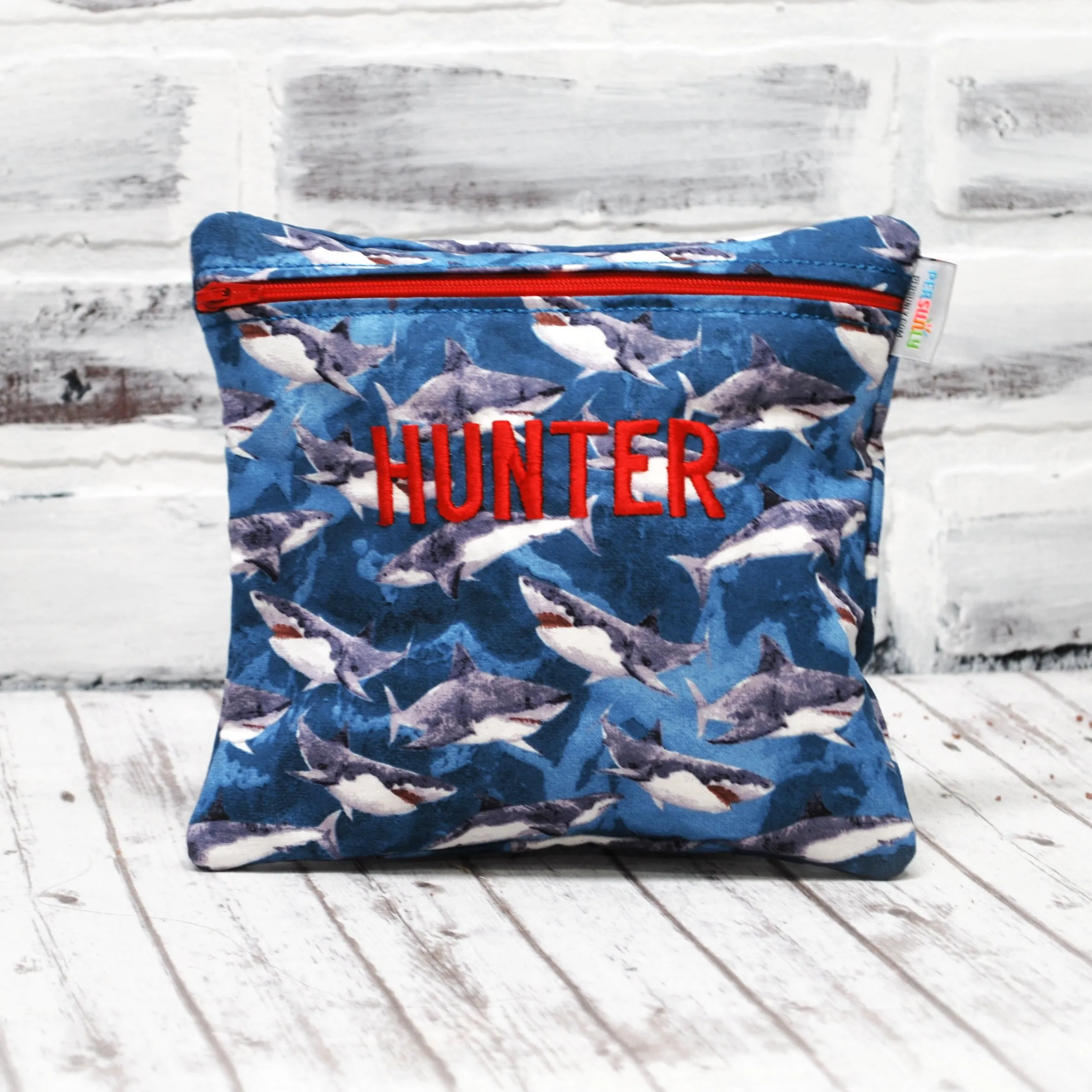 Great White Sharks Personalized Reusable Food Bag