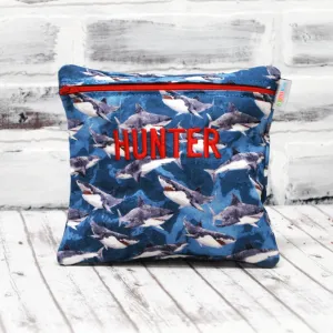 Great White Sharks Personalized Reusable Food Bag