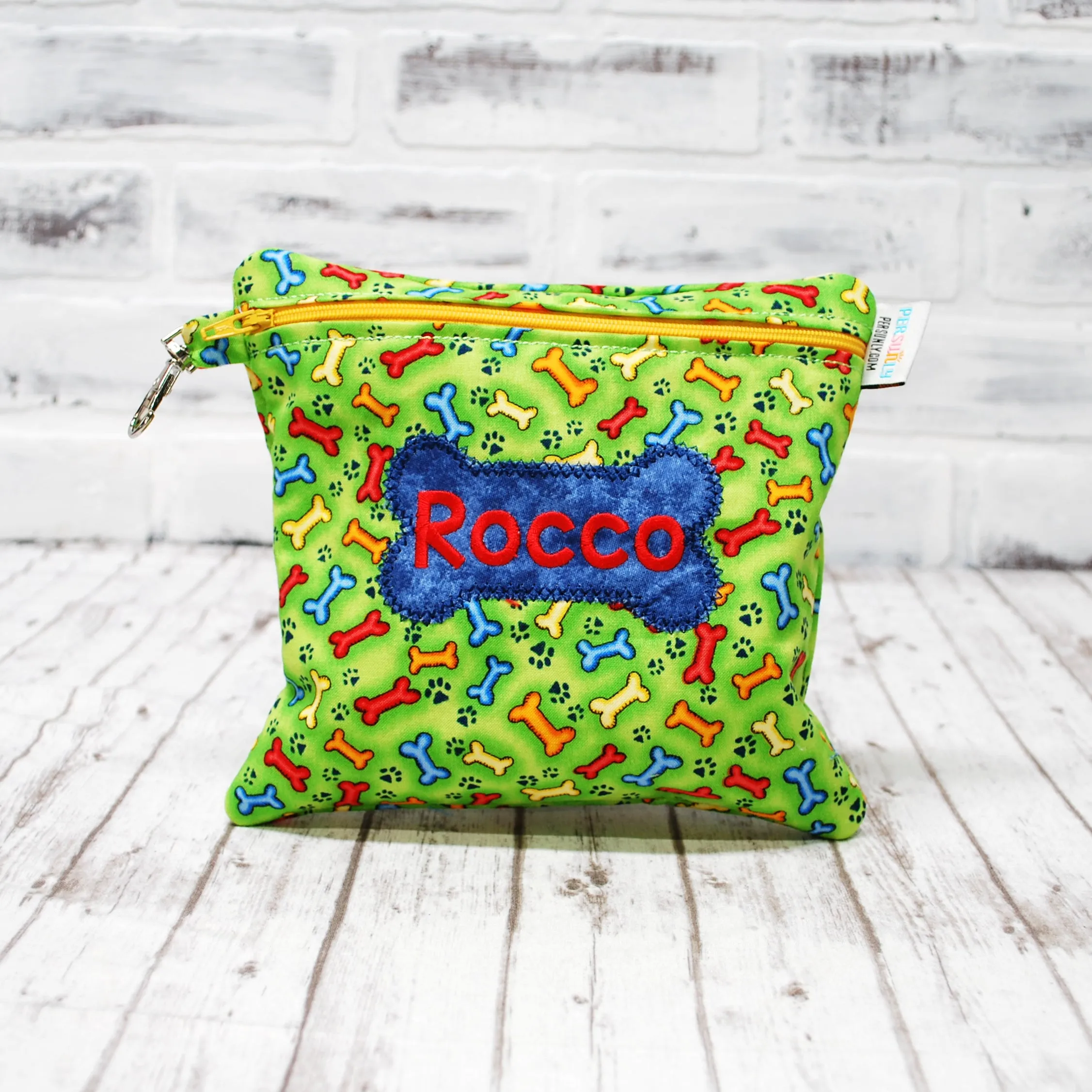 Green Dog Bones Personalized Reusable Bag