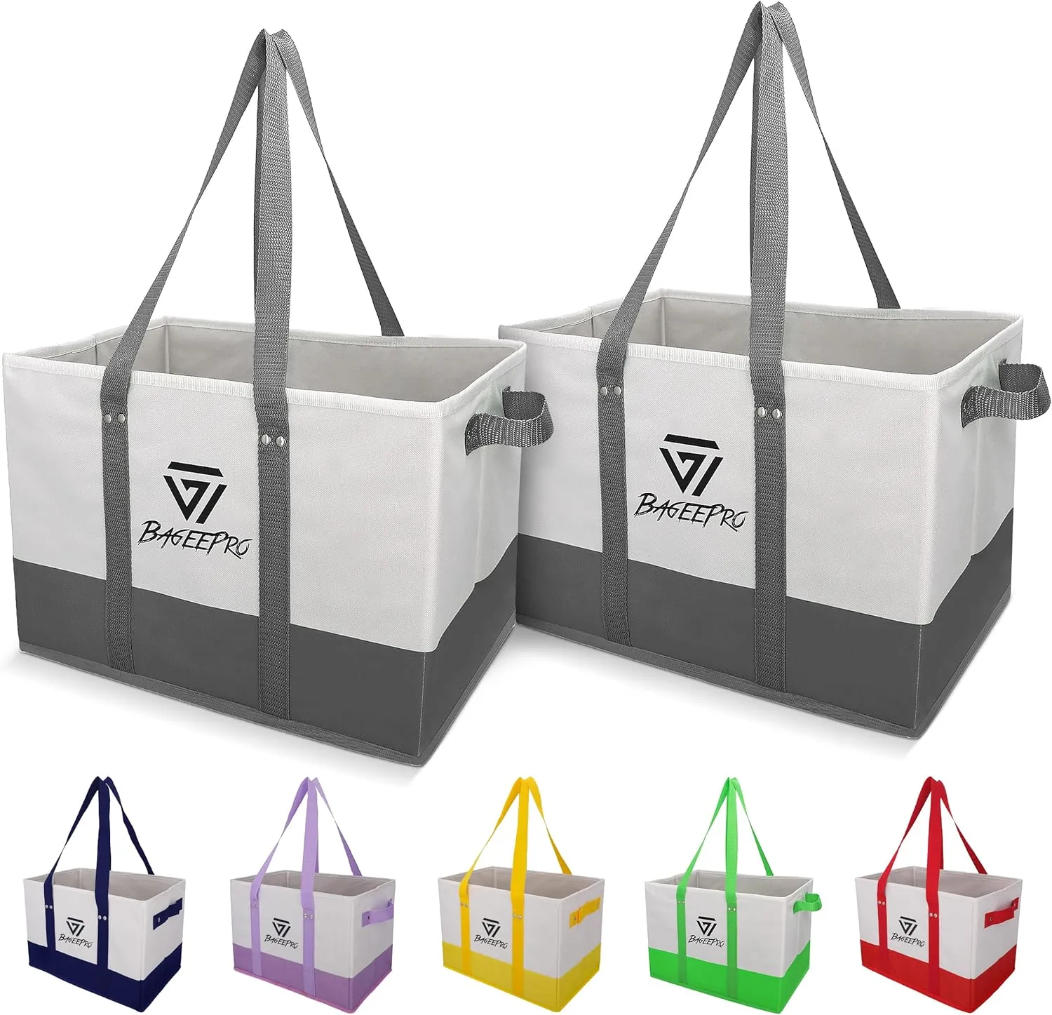 Grocery Bags Shopping Bags Large Shopping Bags with Handles for Food & Storage Foldable Grocery Totes 2 Packs