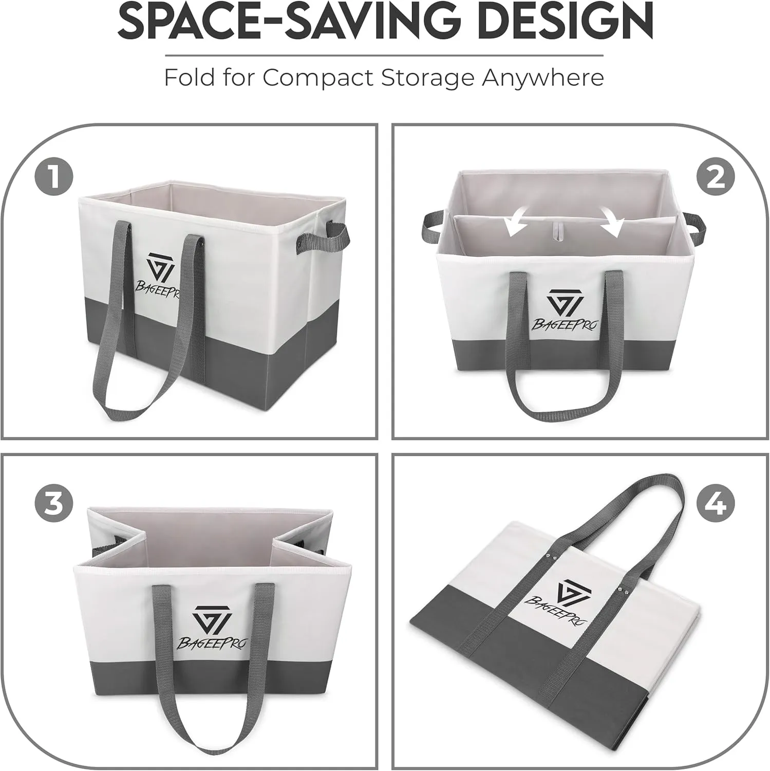 Grocery Bags Shopping Bags Large Shopping Bags with Handles for Food & Storage Foldable Grocery Totes 2 Packs