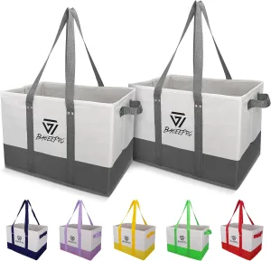 Grocery Bags Shopping Bags Large Shopping Bags with Handles for Food & Storage Foldable Grocery Totes 2 Packs