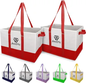 Grocery Bags Shopping Bags Large Shopping Bags with Handles for Food & Storage Foldable Grocery Totes 2 Packs