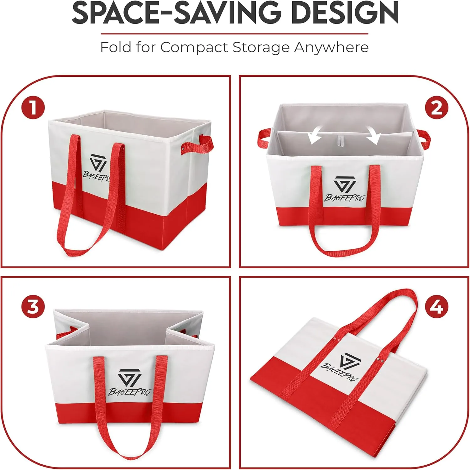 Grocery Bags Shopping Bags Large Shopping Bags with Handles for Food & Storage Foldable Grocery Totes 2 Packs