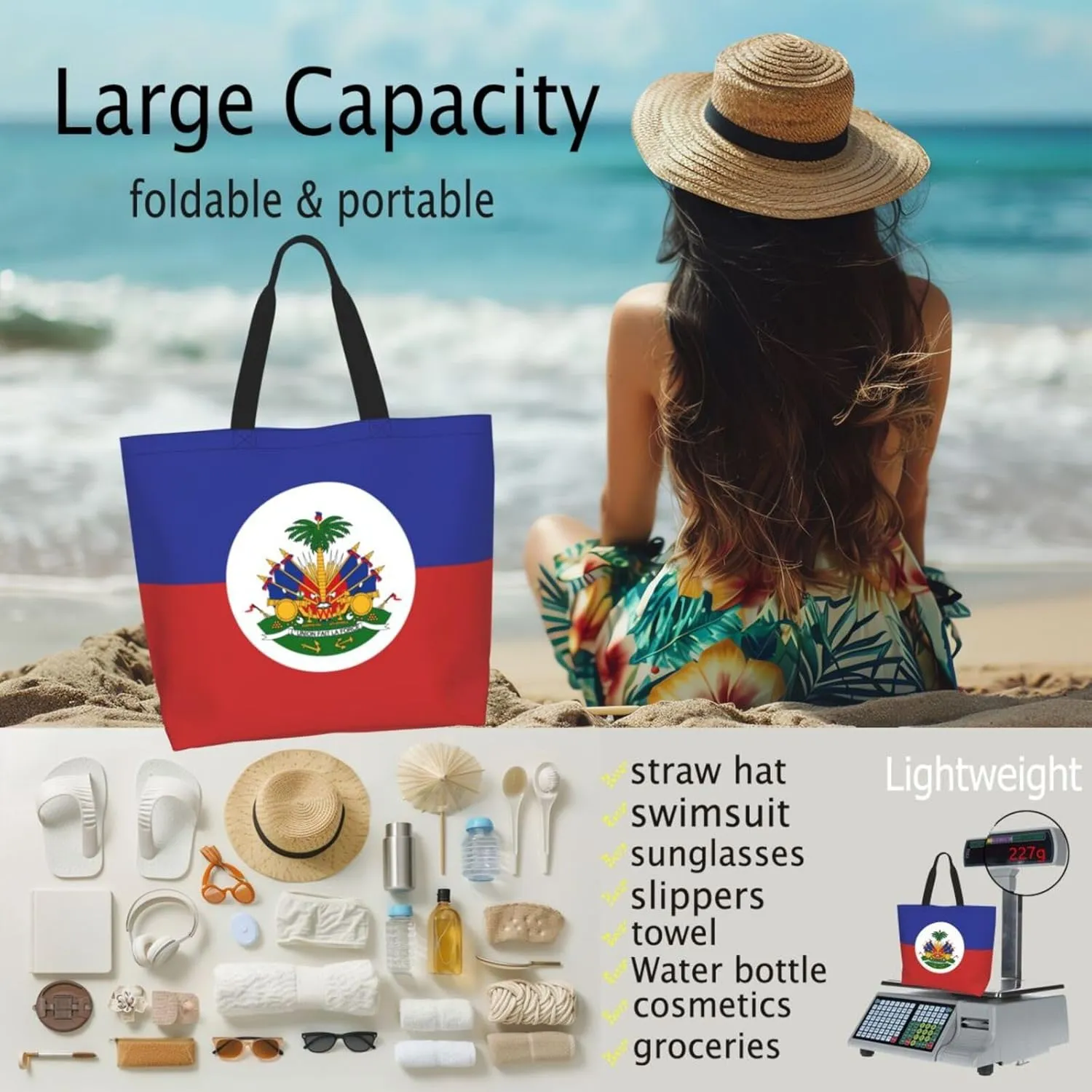 GTEVUTS State Flag Grocery Bag Large Handbag Reusable Shoulder Totes Bags-Cute Beach Bag Shopping Bag for Travel Outdoor