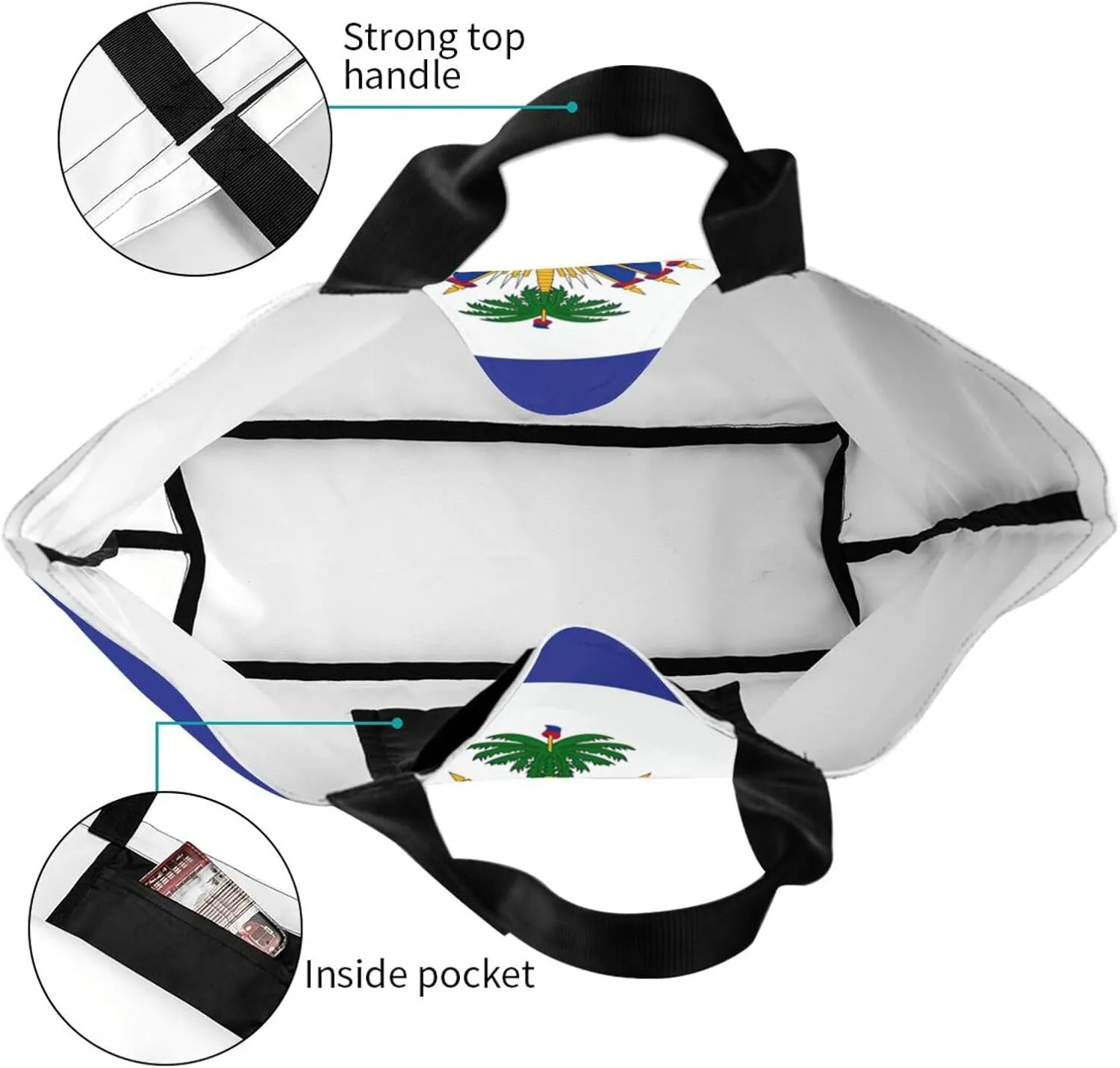 GTEVUTS State Flag Grocery Bag Large Handbag Reusable Shoulder Totes Bags-Cute Beach Bag Shopping Bag for Travel Outdoor
