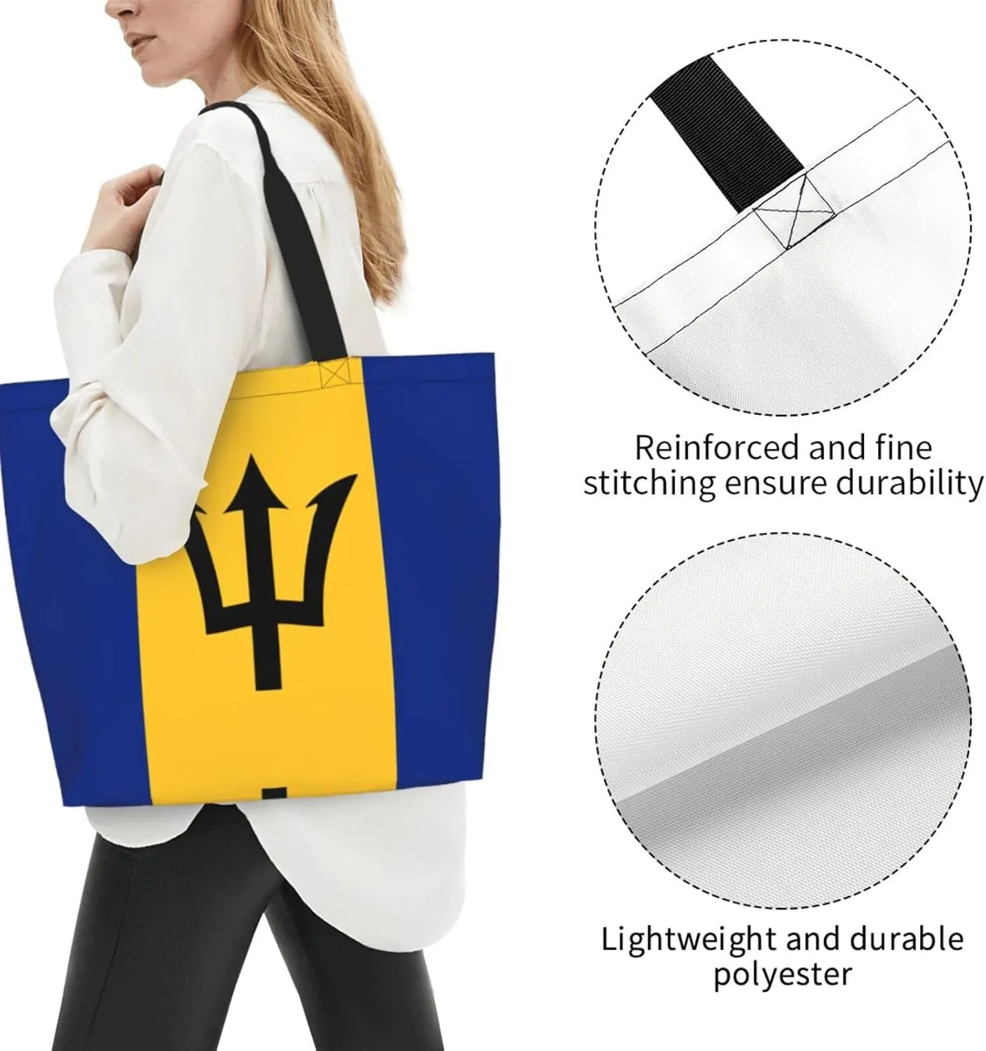 GTEVUTS State Flag Grocery Bag Large Handbag Reusable Shoulder Totes Bags-Cute Beach Bag Shopping Bag for Travel Outdoor