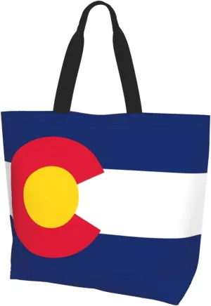 GTEVUTS State Flag Grocery Bag Large Handbag Reusable Shoulder Totes Bags-Cute Beach Bag Shopping Bag for Travel Outdoor