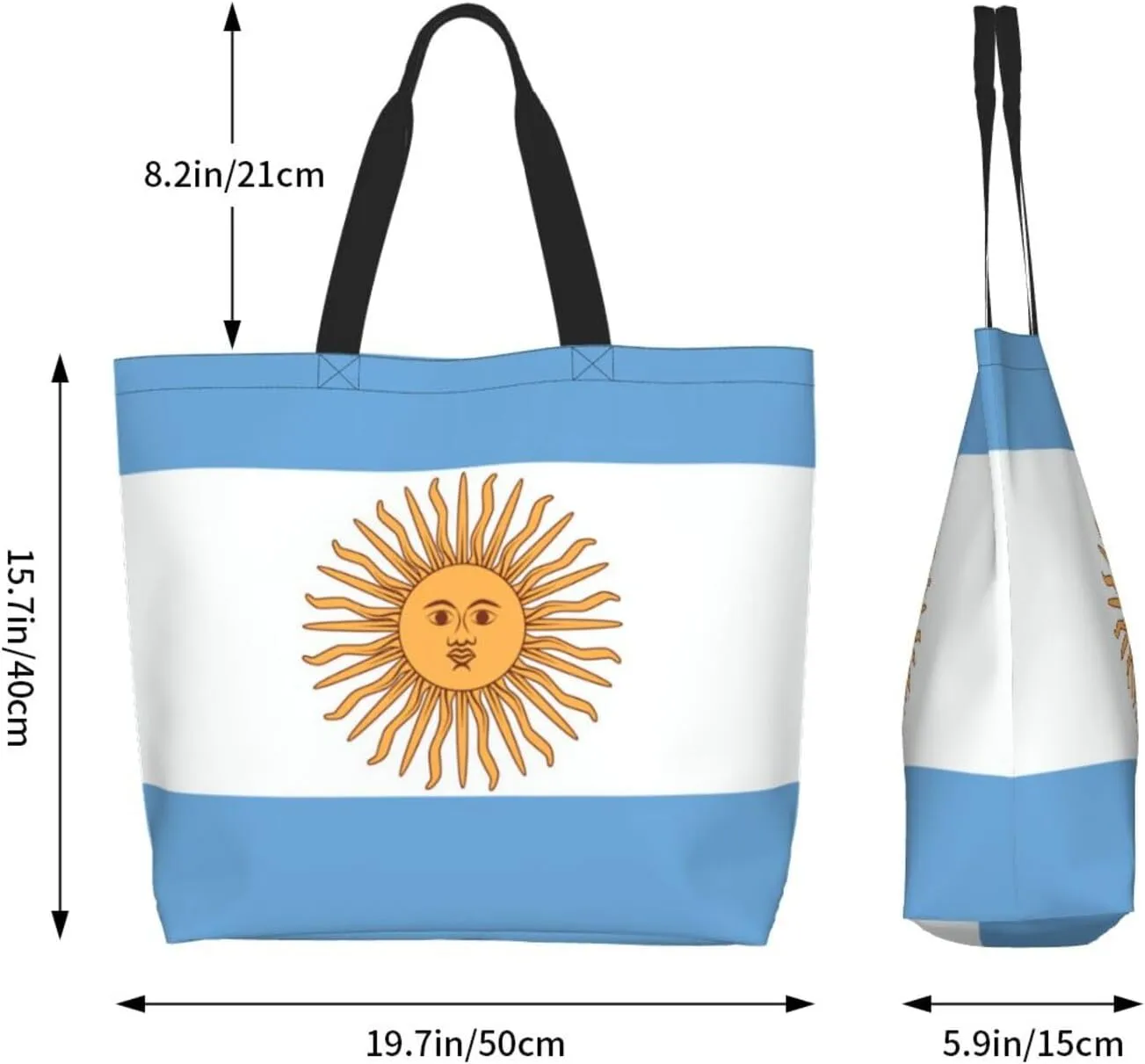 GTEVUTS State Flag Grocery Bag Large Handbag Reusable Shoulder Totes Bags-Cute Beach Bag Shopping Bag for Travel Outdoor