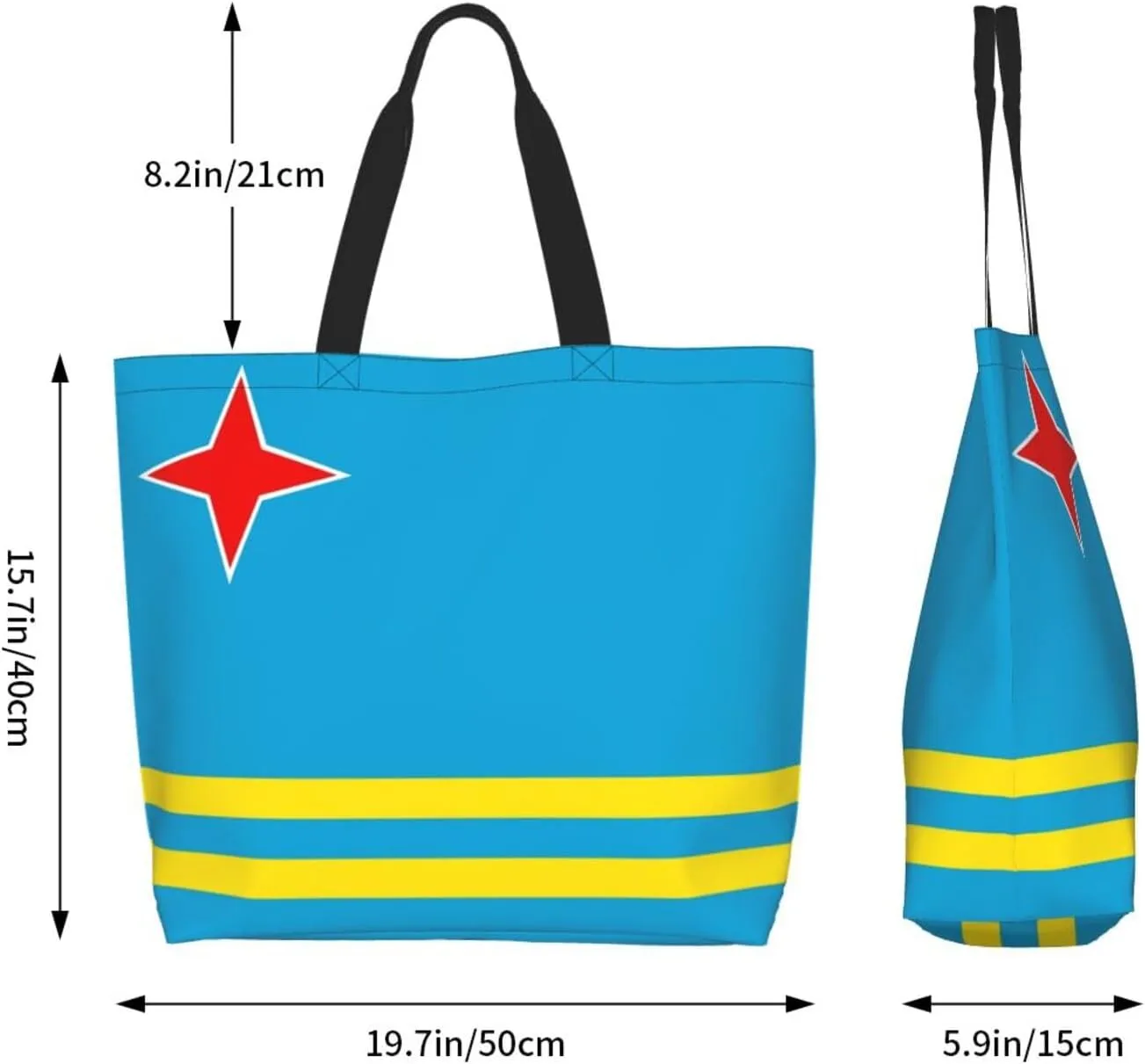 GTEVUTS Texas Flag Grocery Bag Large Handbag Reusable Shoulder Totes Bags-Cute Beach Bag for Women Men Travel Outdoor
