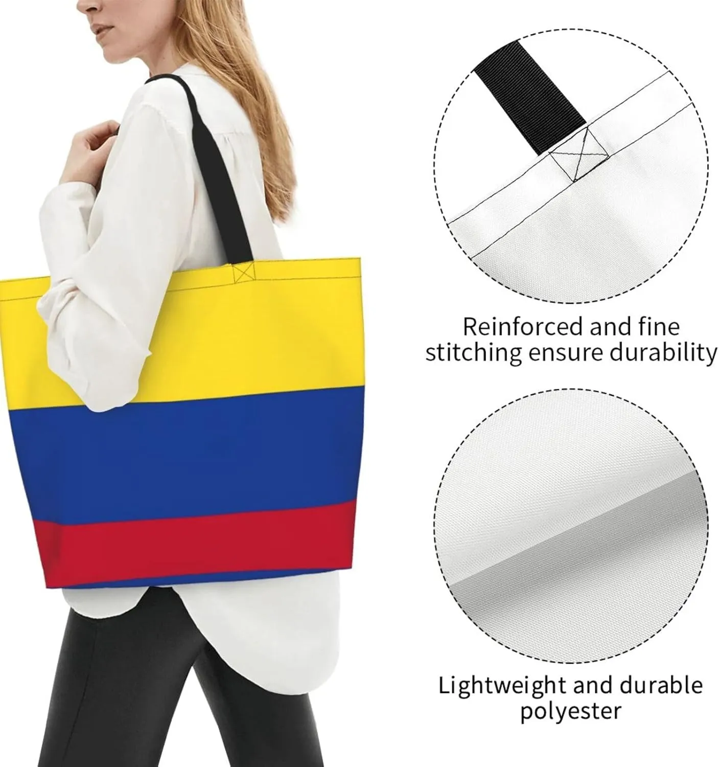 GTEVUTS Texas Flag Grocery Bag Large Handbag Reusable Shoulder Totes Bags-Cute Beach Bag for Women Men Travel Outdoor