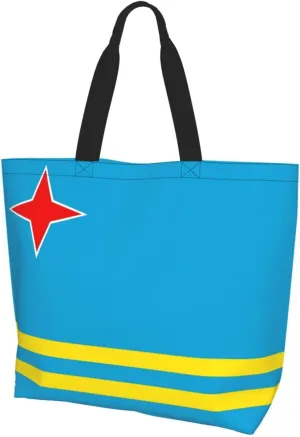 GTEVUTS Texas Flag Grocery Bag Large Handbag Reusable Shoulder Totes Bags-Cute Beach Bag for Women Men Travel Outdoor