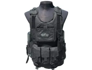 GXG -  DELUXE TACTICAL VEST (BLACK)