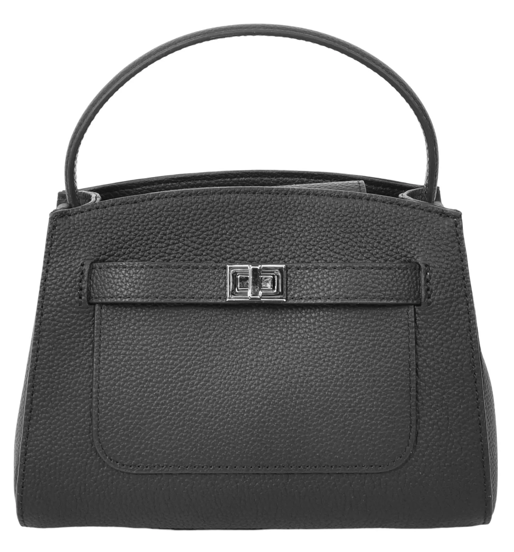 Halifax Women Small Leather Top Handle Shoulder Handbag  Black