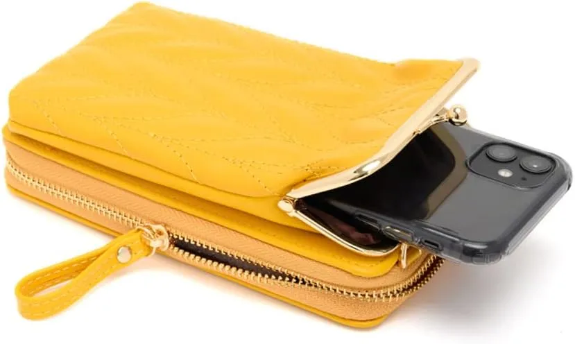 Hanbella Crossbody Phone Bag for Women, Small Shoulder Bag Cell Phone Wallet Purses and Handbags with 14 Credit Card Slots