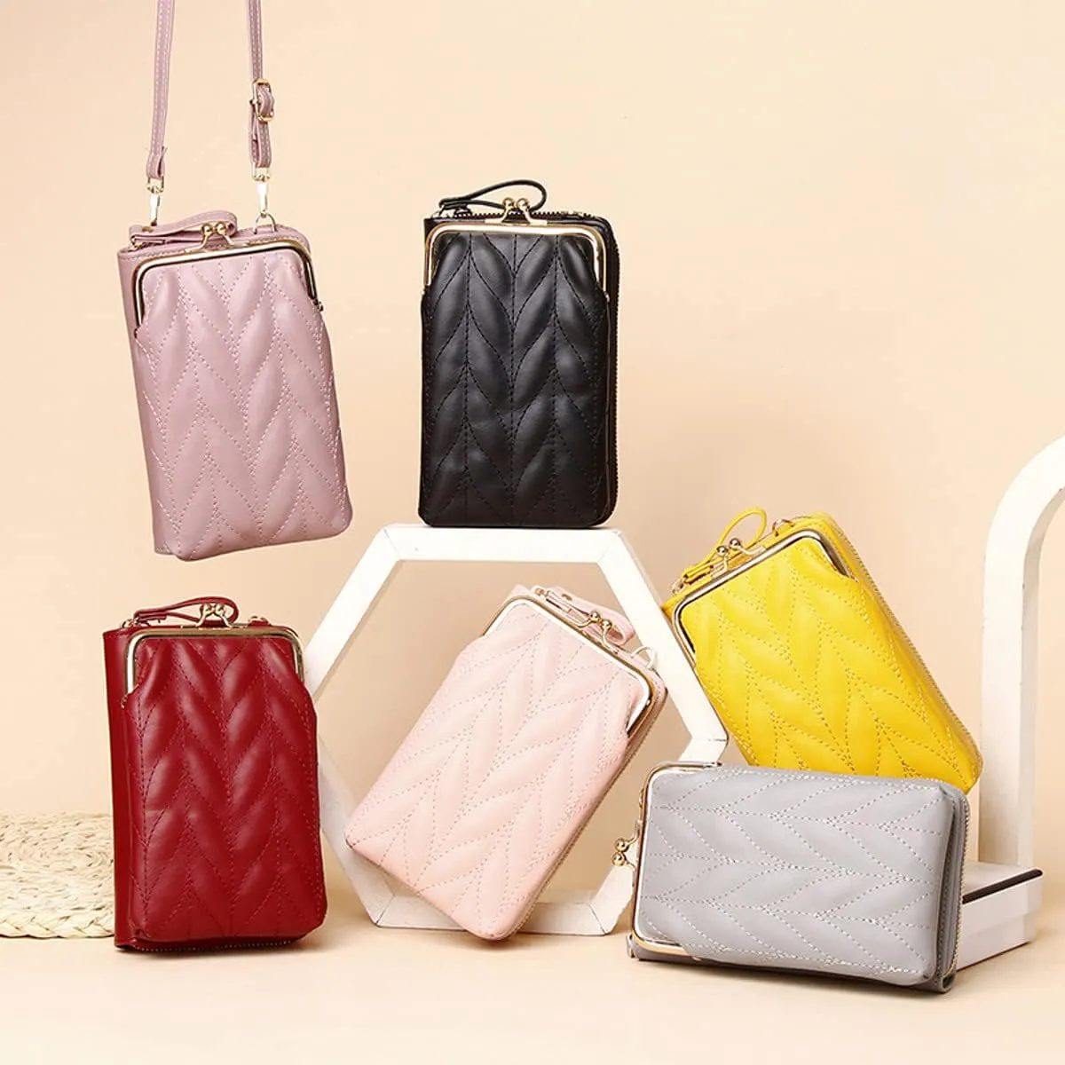 Hanbella Crossbody Phone Bag for Women, Small Shoulder Bag Cell Phone Wallet Purses and Handbags with 14 Credit Card Slots