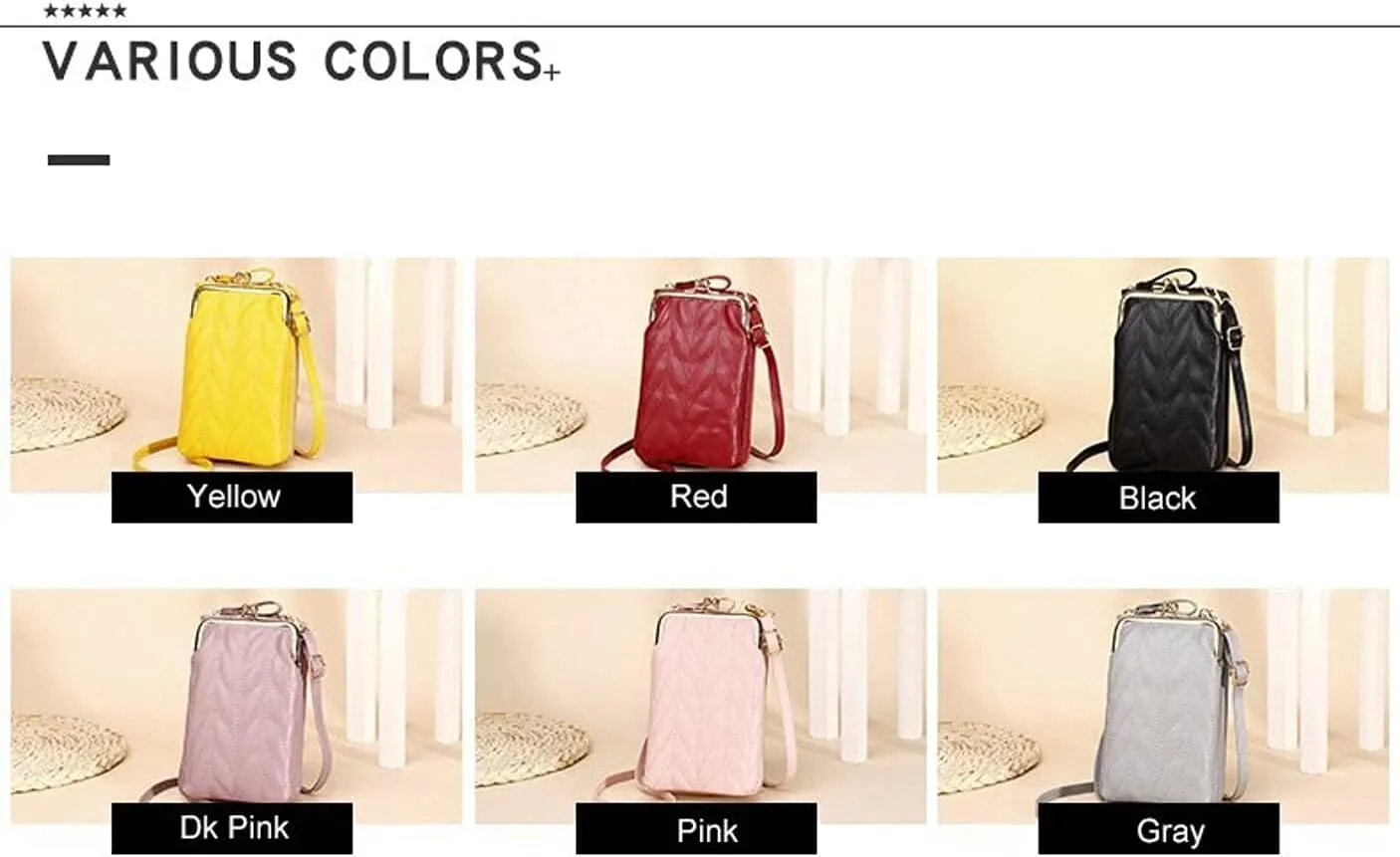 Hanbella Crossbody Phone Bag for Women, Small Shoulder Bag Cell Phone Wallet Purses and Handbags with 14 Credit Card Slots