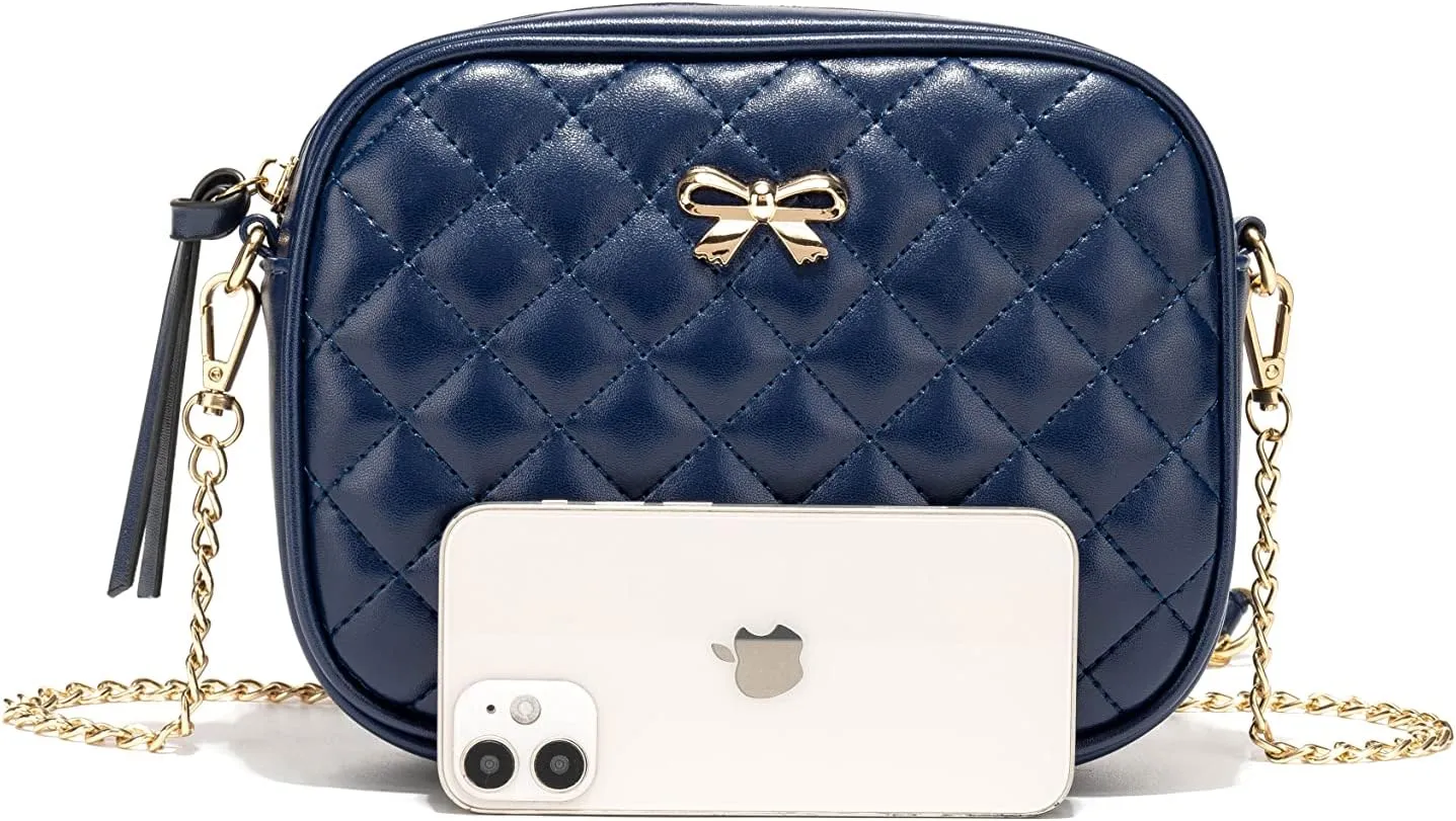 Hanbella Small Crossbody Bags for Women and Girls, Cute PU Leather Purses and Handbags for Teens, Women's Wristlet Clutch