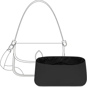Handbag Organizer Insert for LV Diane, Custom Fit Inside Premium Matte Black Lightweight Water Resistant Purse Insert