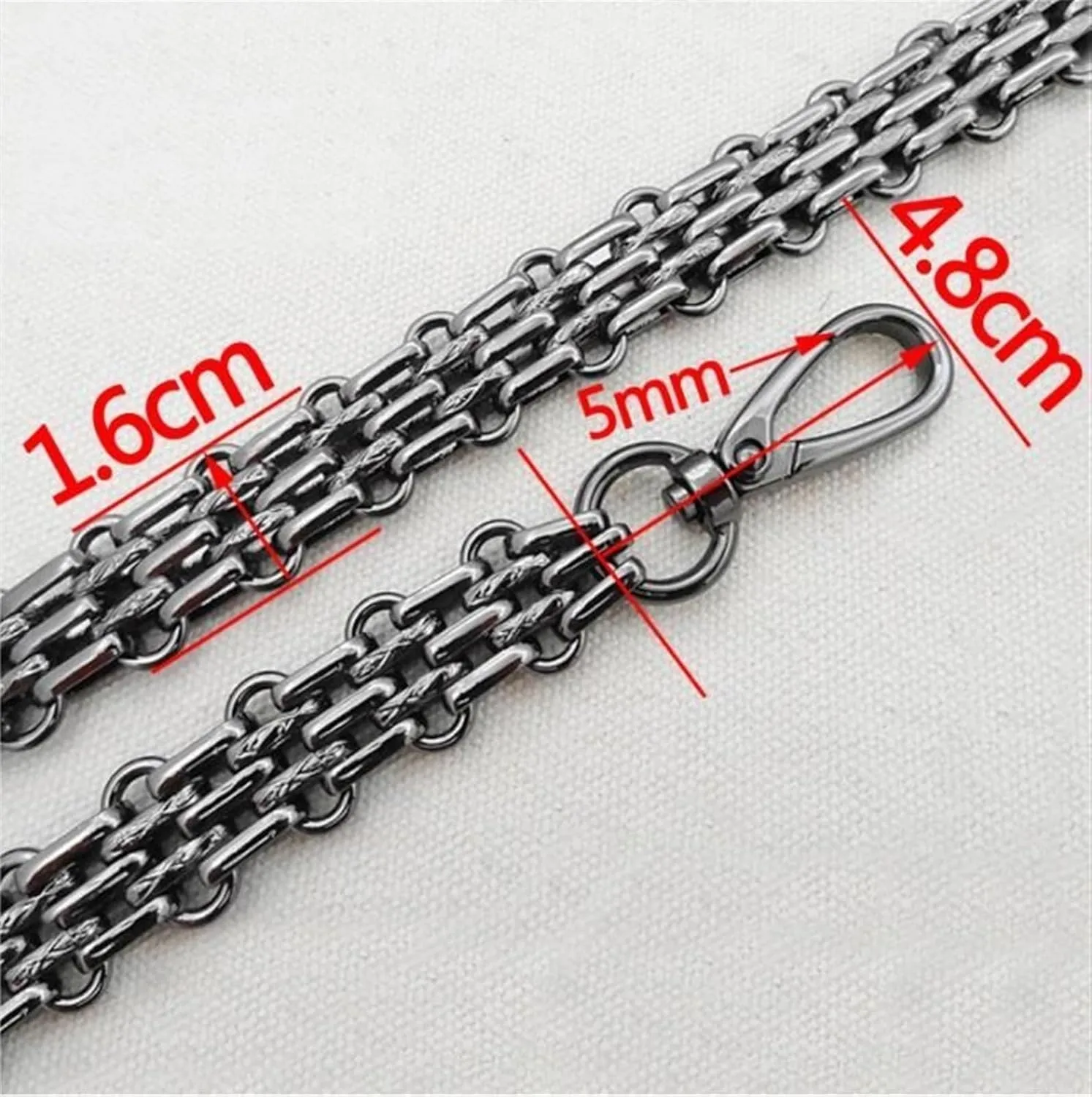 Handbag Strap 60/100/110/120/130/140/CM Metal Chain Steel Handbag Replacement Shoulder Strap for Handbag Purse Shoulder Bag Underarm Bag Crossbody Bag Handle Cross Body Bag Strap(110cm)