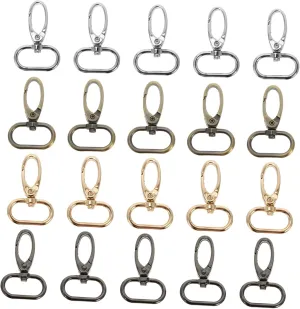 Handmade Dog Collar Bag Accessories 20pcs DIY Snap Hooks Lobster Clasp Alloy Swivel Trigger Clips Keychain Fit