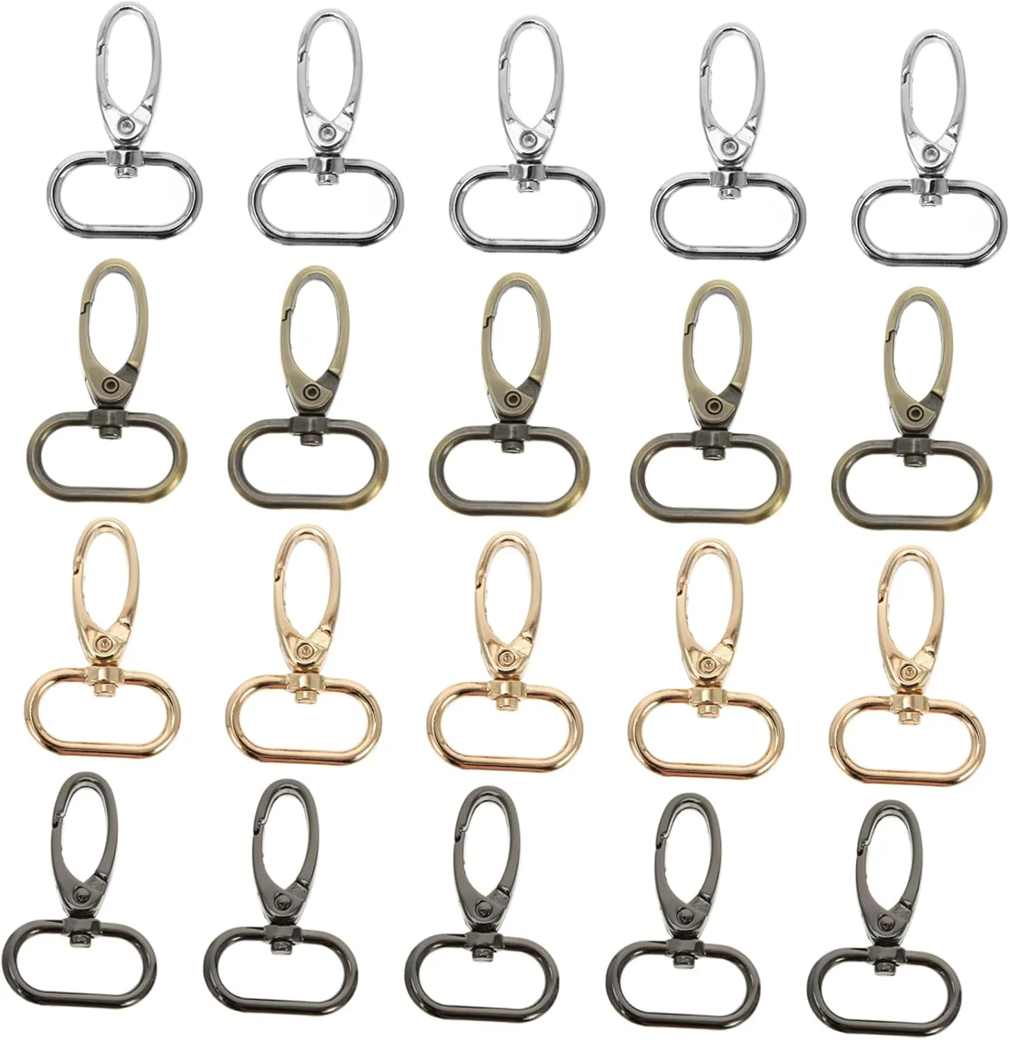 Handmade Dog Collar Bag Accessories 20pcs DIY Snap Hooks Lobster Clasp Alloy Swivel Trigger Clips Keychain Fit
