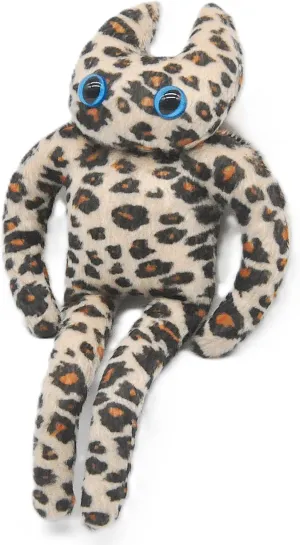 Handmade Leopard Print Cat Plush Toy - Cat Stuffed Animal for Collection with Keychain, Home Decoration, Bag Charm, Car Rear View Mirror Hanging Ornament and Keyring