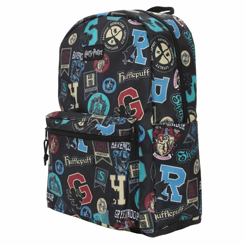 Harry Potter - Hogwarts Houses Laptop Backpack (All Over Print) - Bioworld