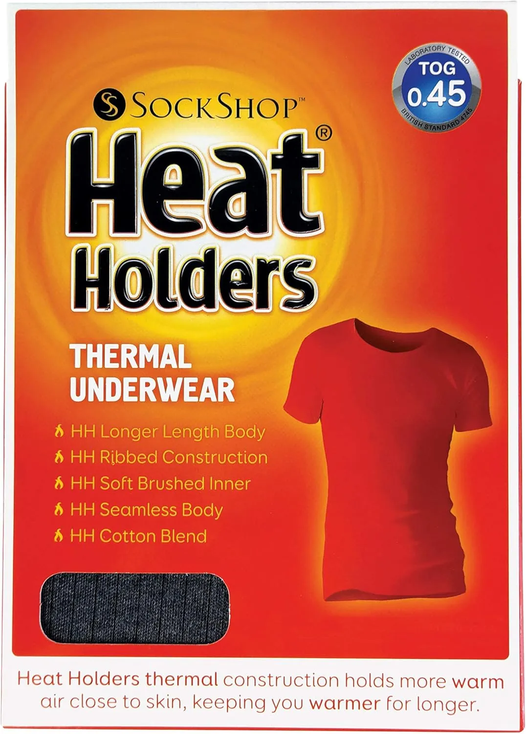 HEAT HOLDERS - Mens Winter Warm Thermal Underwear Short Sleeve Vest Top Shirt