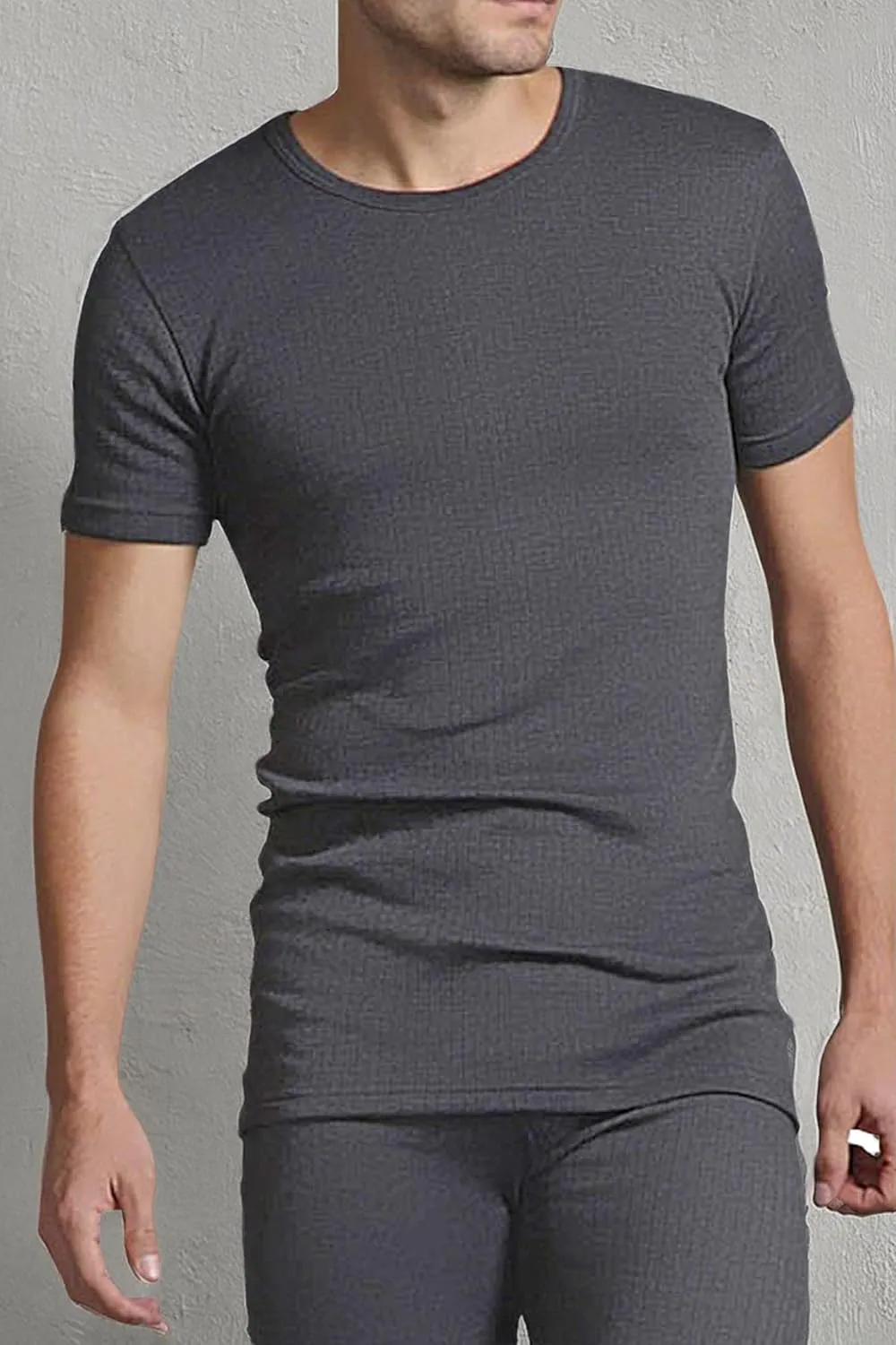 HEAT HOLDERS - Mens Winter Warm Thermal Underwear Short Sleeve Vest Top Shirt