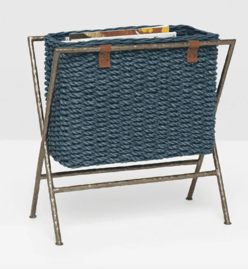 Hemley Magazine/Catalog Rack in Denim Seagrass