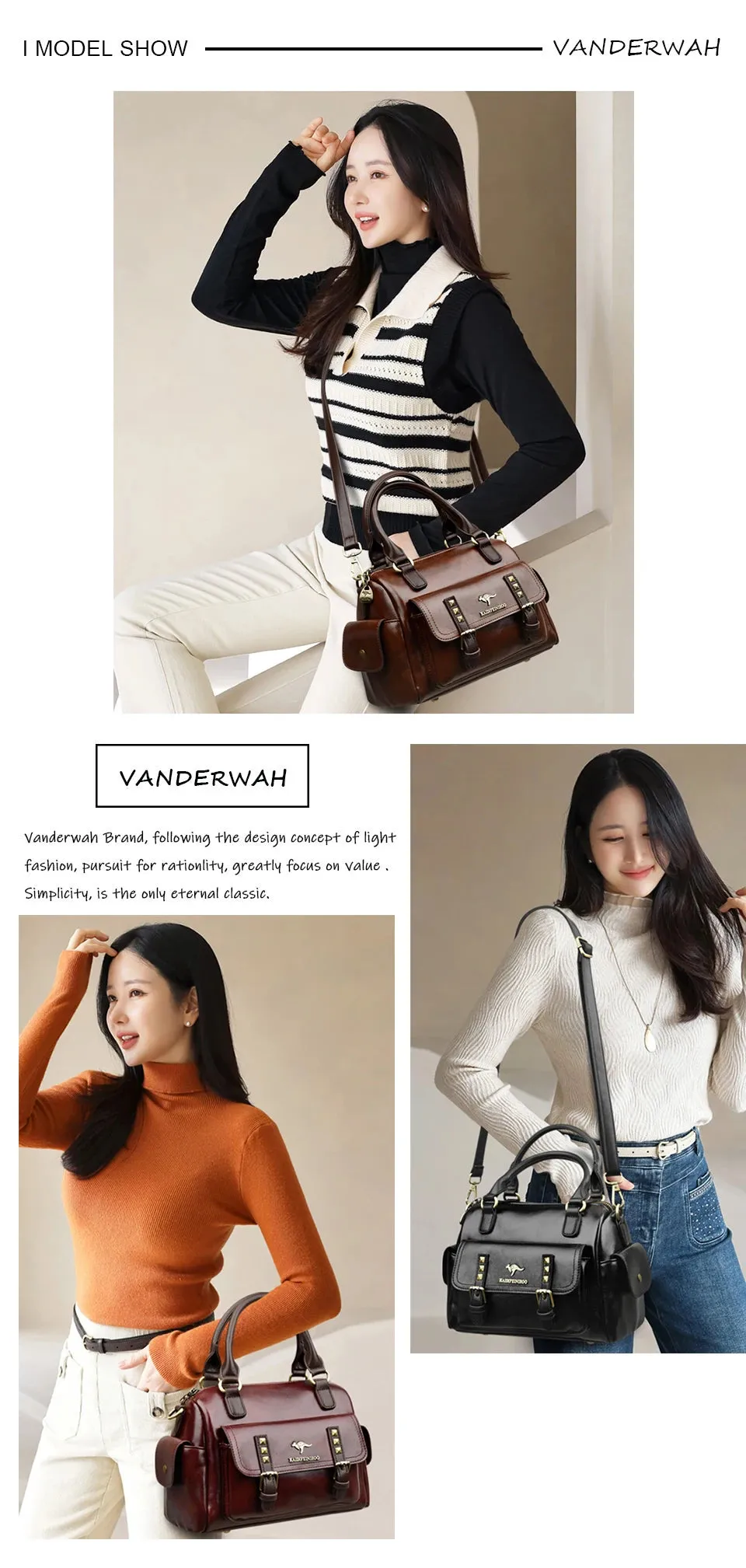 High Quality Leather Shoulder Crossbody