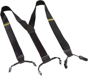 Hold-Up Suspender Double-Up Style 1 1/2" Wide Satin Finish Dress Suspenders for Men with the USA patented No-Slip clips