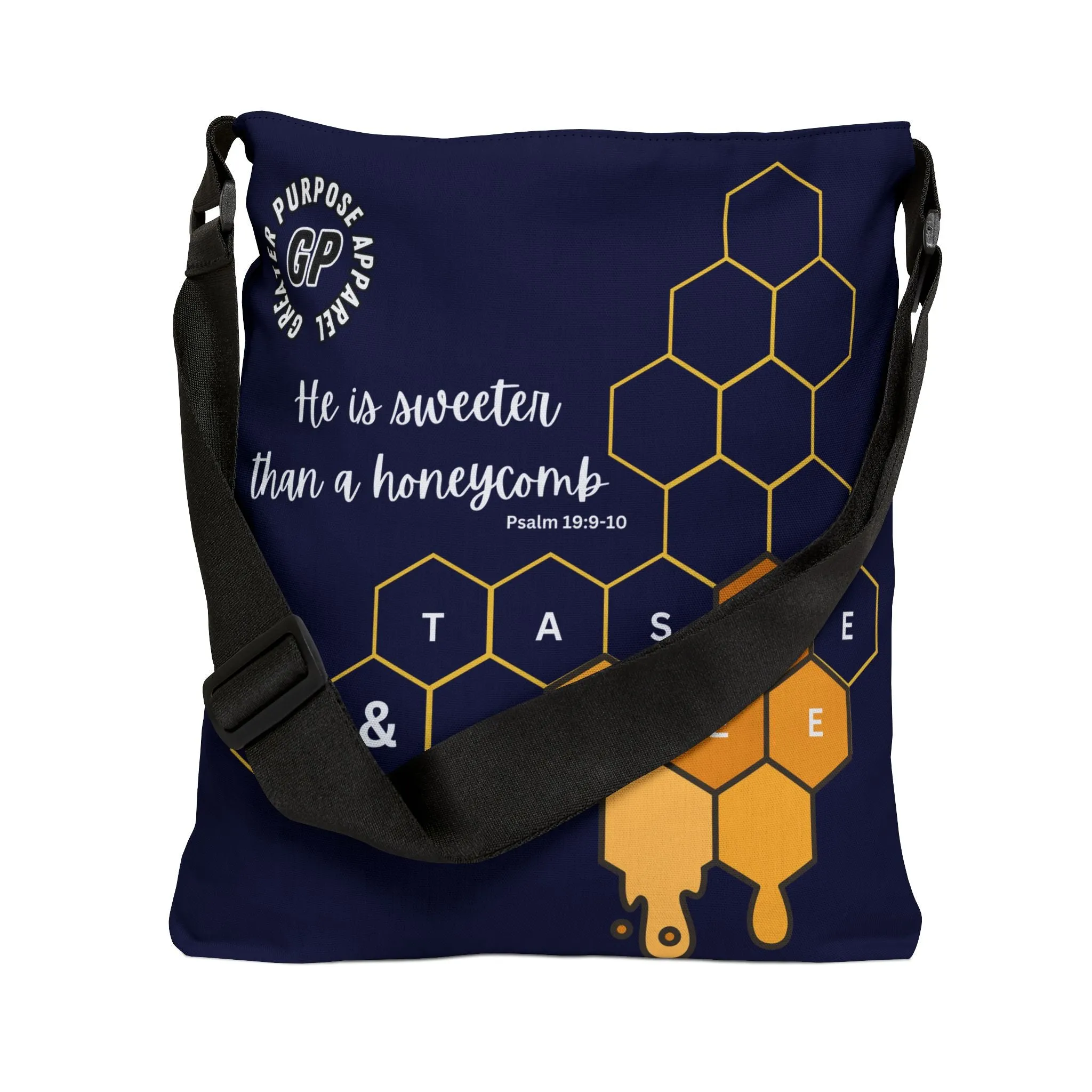 Honeycomb Adjustable Tote (Navy)