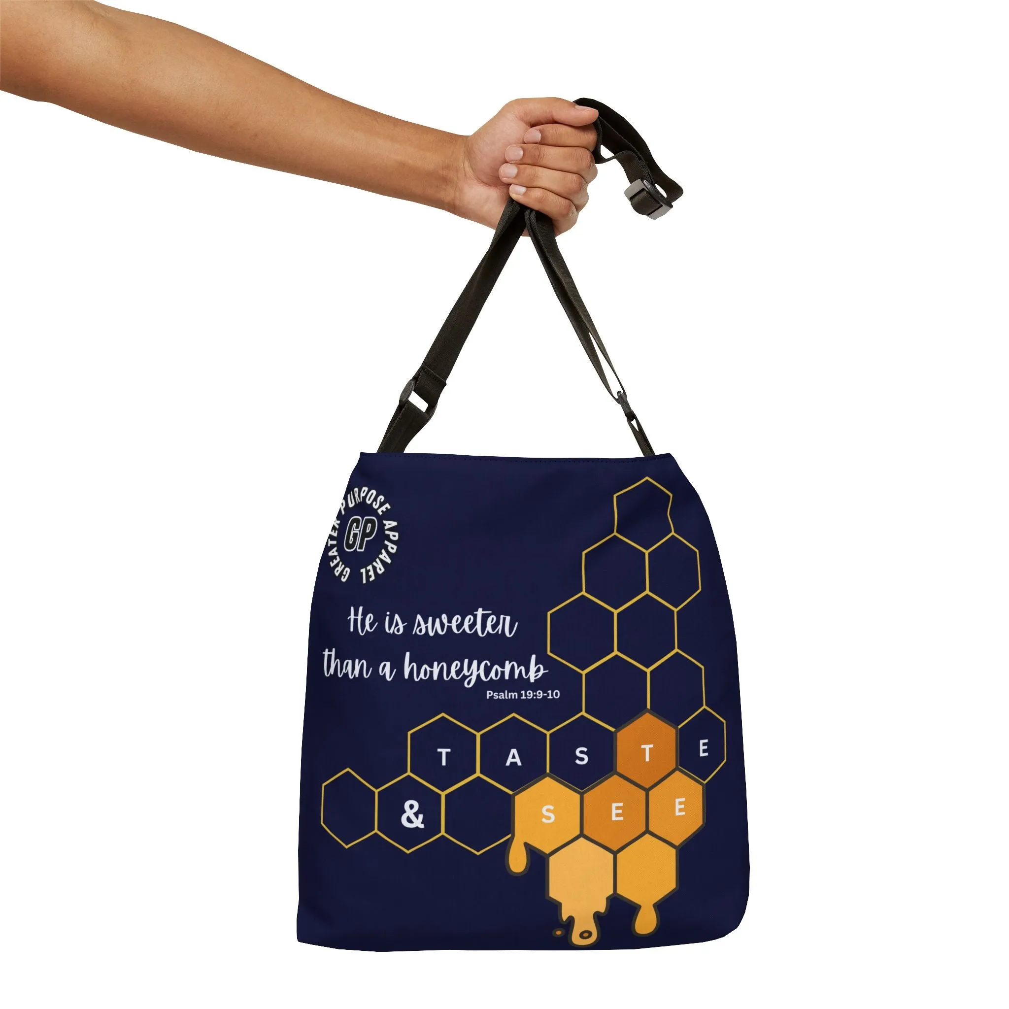 Honeycomb Adjustable Tote (Navy)