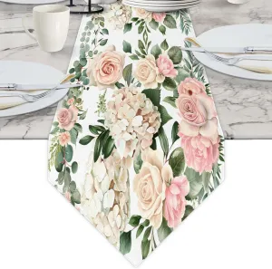 Hydrangea Roses Flowers Briefcases for Men Crossbody Bags Laptop Carrying Case Messenger Bag for 15" Laptops and Under